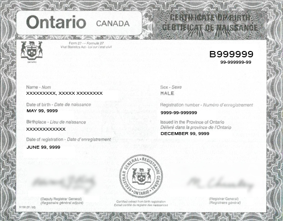 Ontario birth certificate from 1948! : r/ontario