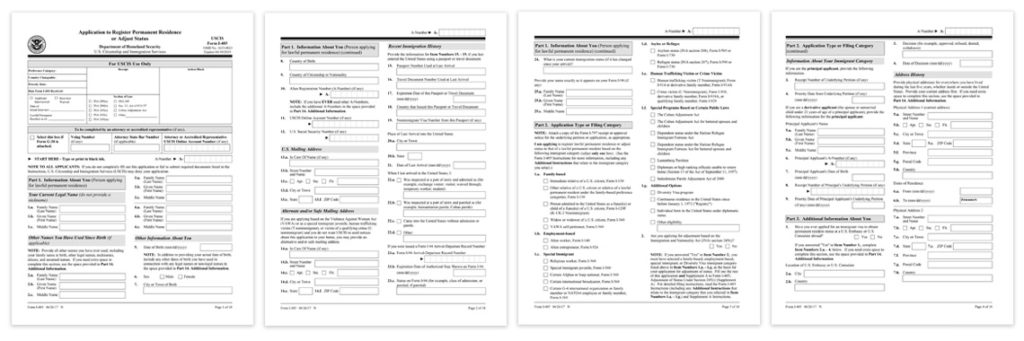 Form I 485 Sample PDF Download USCIS Form Samples   Form I 485 Step By Step Instructions 1024x341 